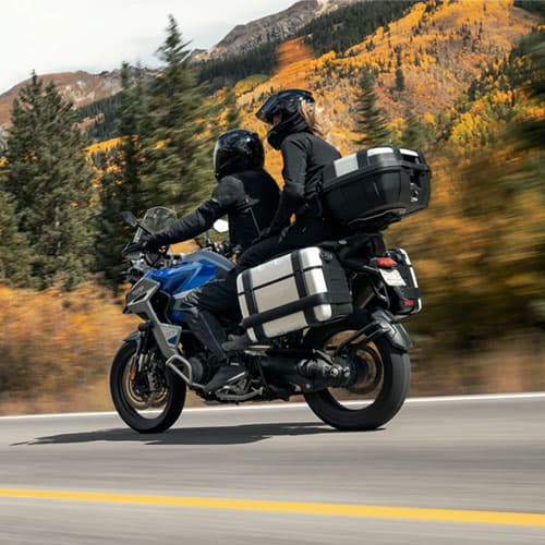 Triumph motorcycle panniers top